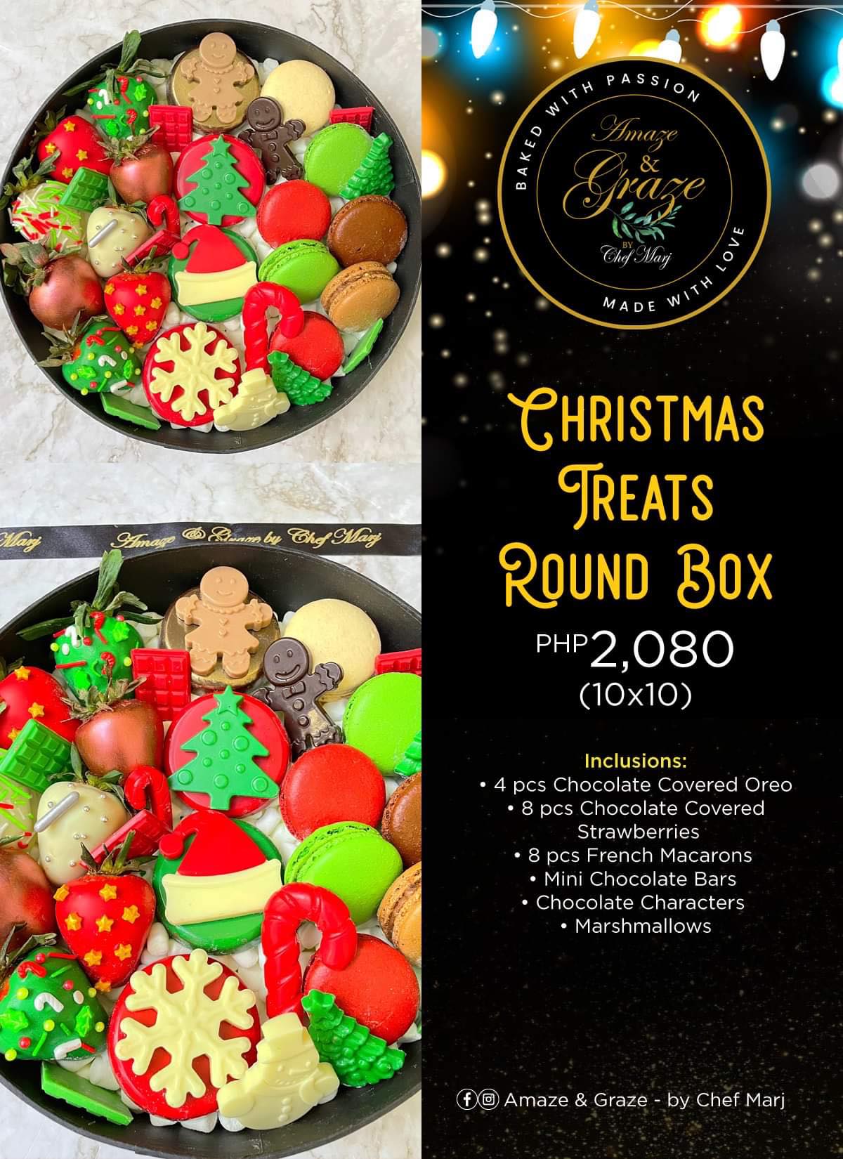 Christmas Sweet Treats Round Box