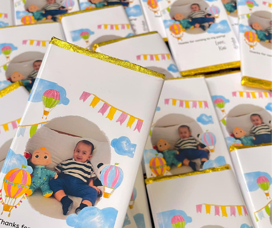 personalized chocolate bars for baby